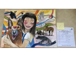 111年10月27日 國際和平海報比賽參賽作品（大甲國中美術班28幅作品）